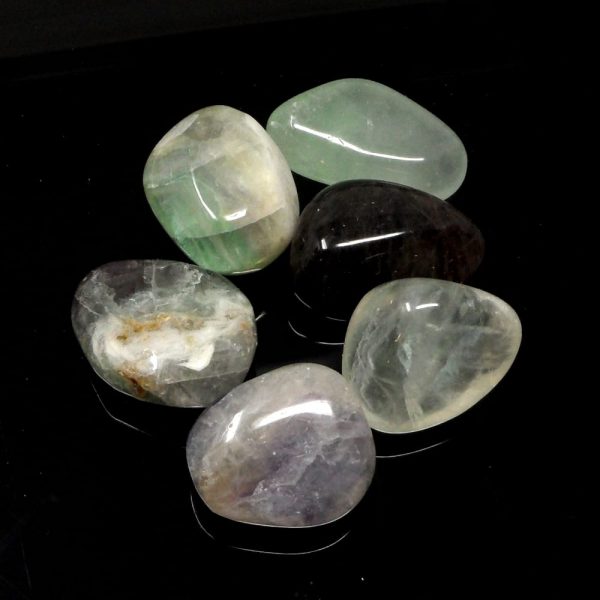 Fluorite, tumbled, 8oz All Tumbled Stones fluorite