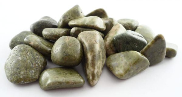 Epidote, tumbled, 4oz All Tumbled Stones epidote