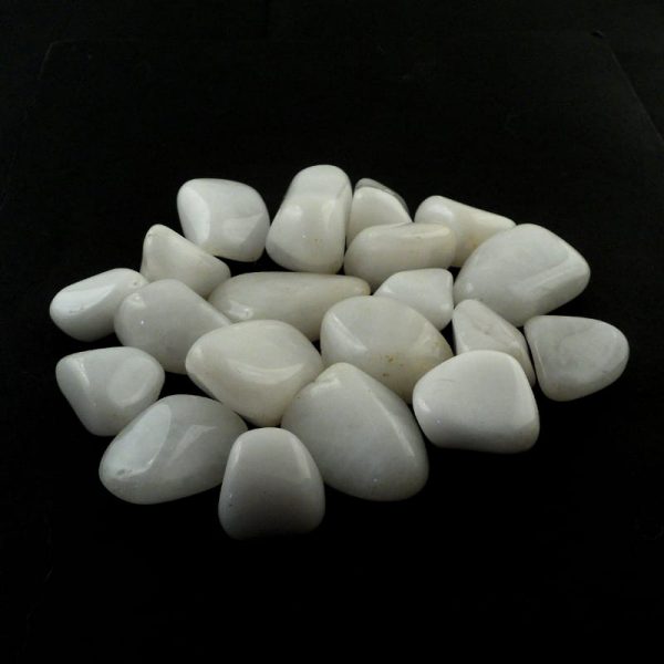 Quartz, Snow, tumbled, 8oz All Tumbled Stones quartz