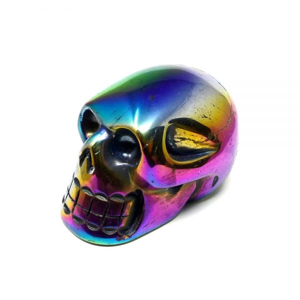 Rainbow Aura Skull All Polished Crystals aura