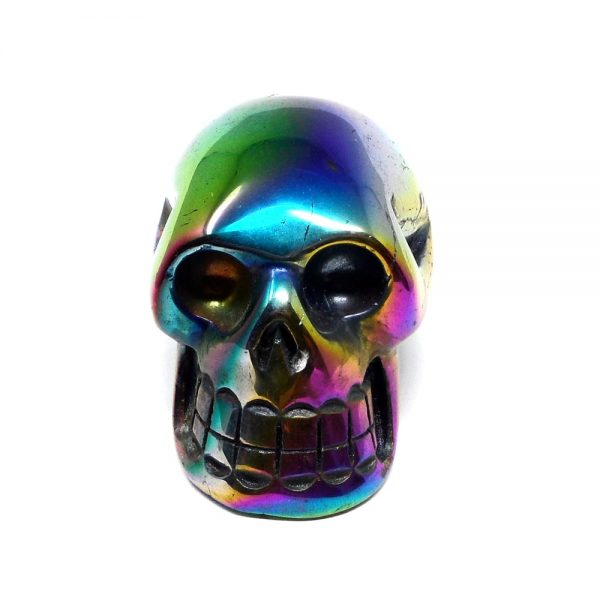 Rainbow Aura Skull All Polished Crystals aura