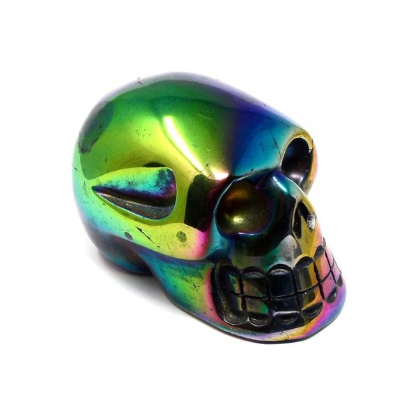 Rainbow Aura Skull All Polished Crystals aura