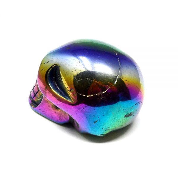 Rainbow Aura Skull All Polished Crystals aura